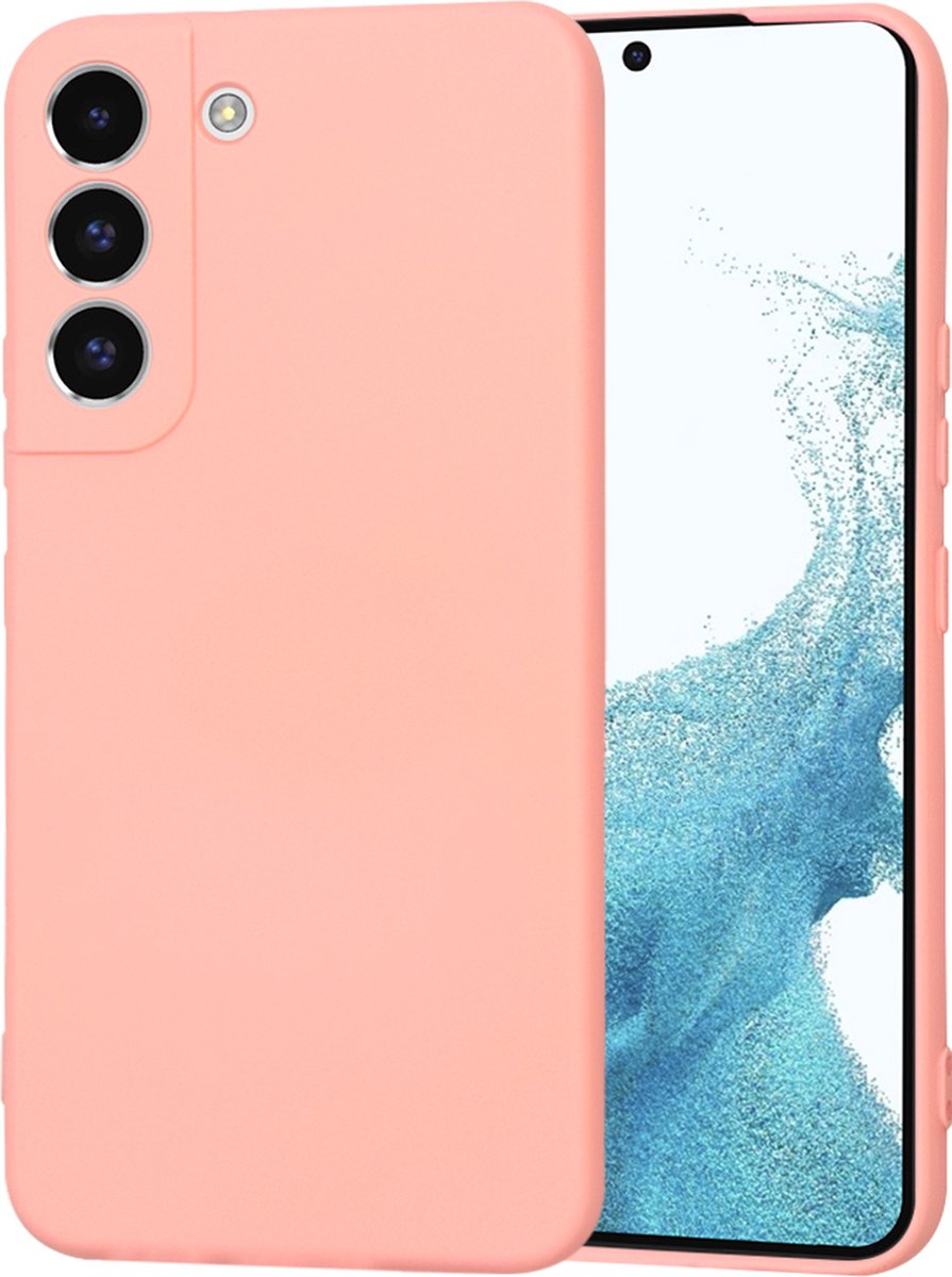 Techsuit Soft Flex Silicone Back Cover hoesje voor Samsung Galaxy S22 - Chalk Pink