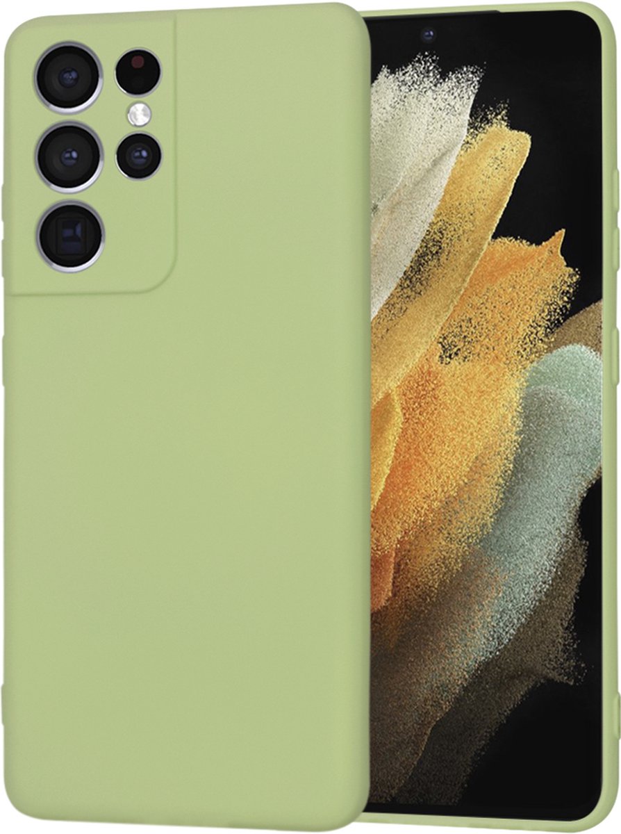 Techsuit Soft Flex Silicone Back Cover hoesje voor Samsung Galaxy S21 Ultra - Matcha