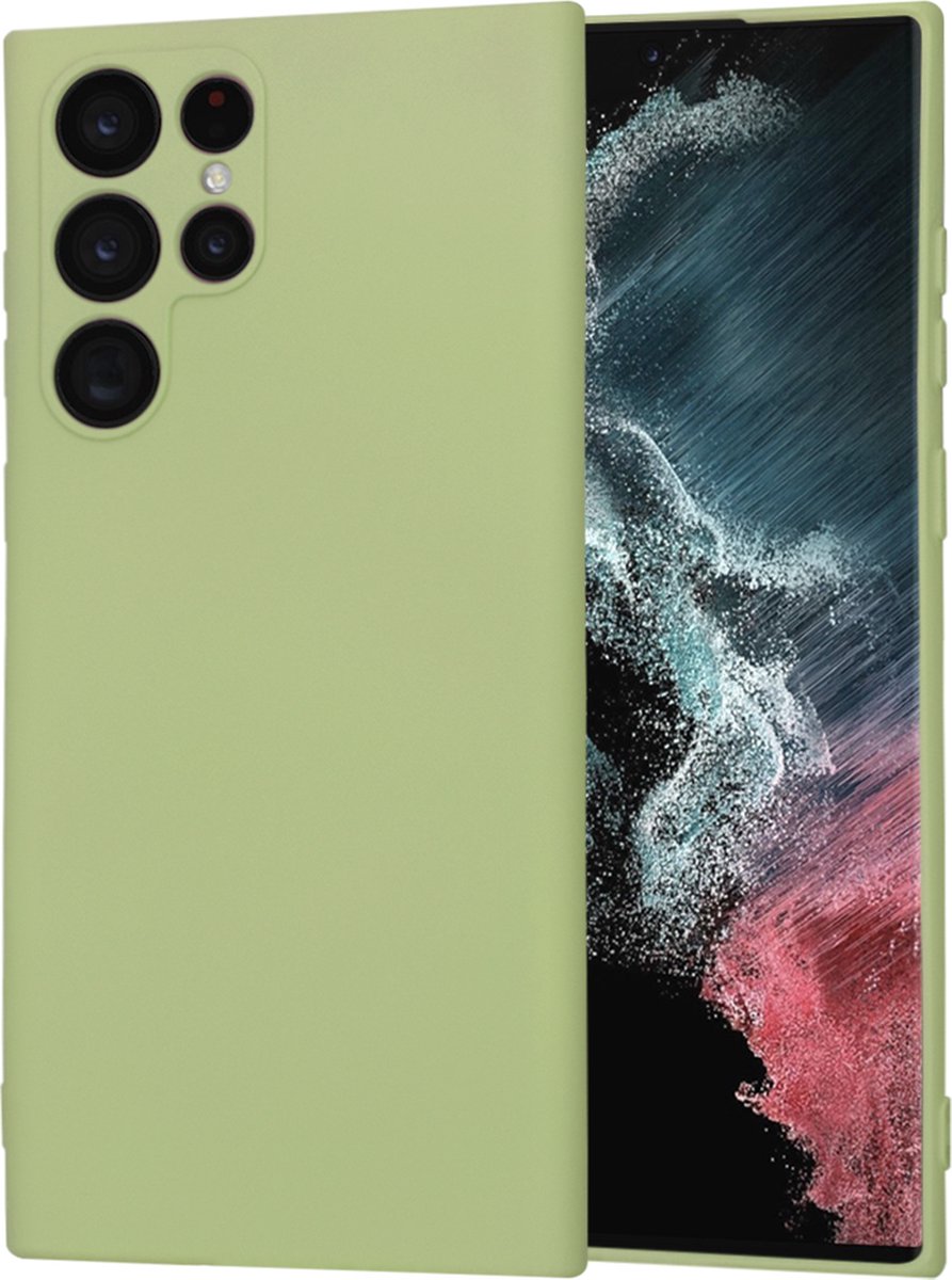 Techsuit Soft Flex Silicone Back Cover hoesje voor Samsung Galaxy S22 Ultra - Matcha