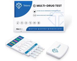 20 stuks Telano Multidrugstest 5 - Urine Drugstest test op 5 soorten Drugs - Cocaine Cannabis Amphetaminen Ecstasy Heroïne