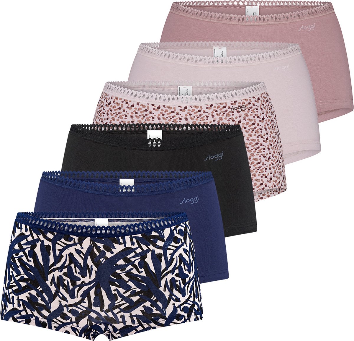 sloggi Dames shorts slip 6 pack GO Crush