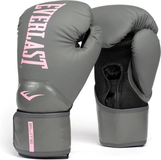 Foto: Everlast elite 2 kick bokshandschoenen grijs roze 12 oz