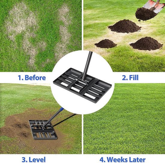 Gazonrakel - Gazonhark - Nivelleringhark - Nivellering Hark - Gazonrakel Nivelleringhark - Gazon Rakel - Gazon Leveller - Lawn Leveling - Oppervlaktegereedschap - Tuingereedschap - Harkrakel van GAZ — afbeelding 5
