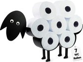 Gadgy -rouleau Mouton - Porte-serviettes - Porte-rouleau - Porte-rouleau de rechange Zwart - Métal