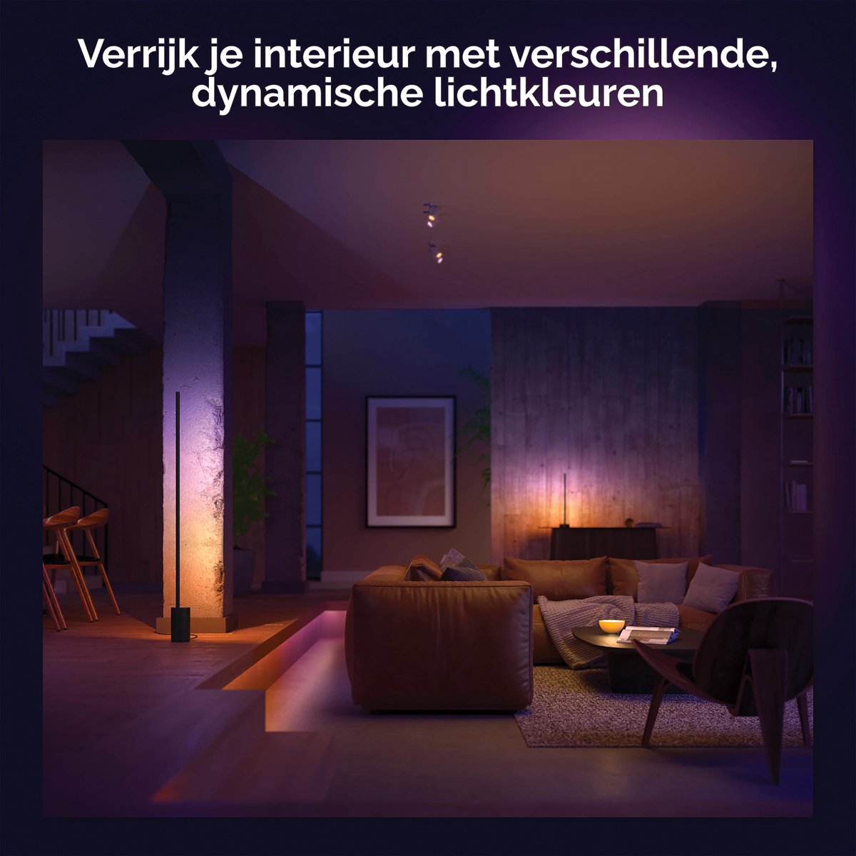Philips Hue gradient Signe tafellamp - wit en gekleurd licht - zwart — afbeelding 4
