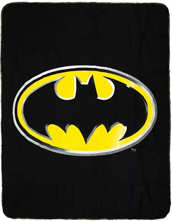 Batman fleece plaid - 100 x 140 cm (zwart)