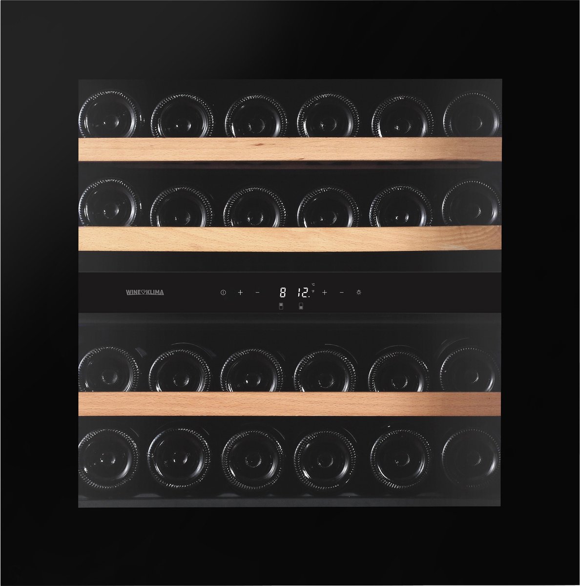 Wine Klima D26-SV60-PUSH - Wijnklimaatkast - Inbouw - 2 Zones - 23 flessen