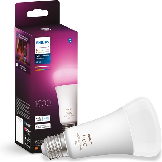 Philips Hue E27 – White and Color Ambiance – 1600lm