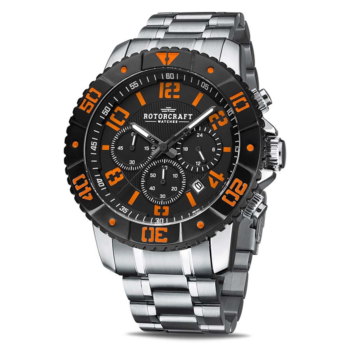 Rotorcraft Watches - Blade - RC3303 - herenhorloge chronograaf - zilverkleurig - 46 mm