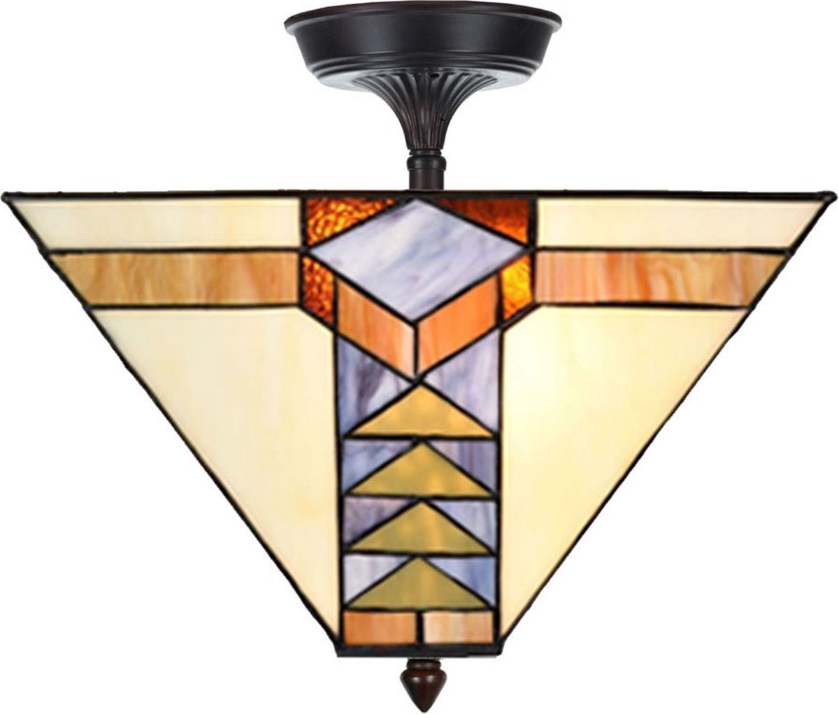 Art Deco Trade Coloured by Art Deco Trade Tiffany Verlengde Plafonnière Pyramide