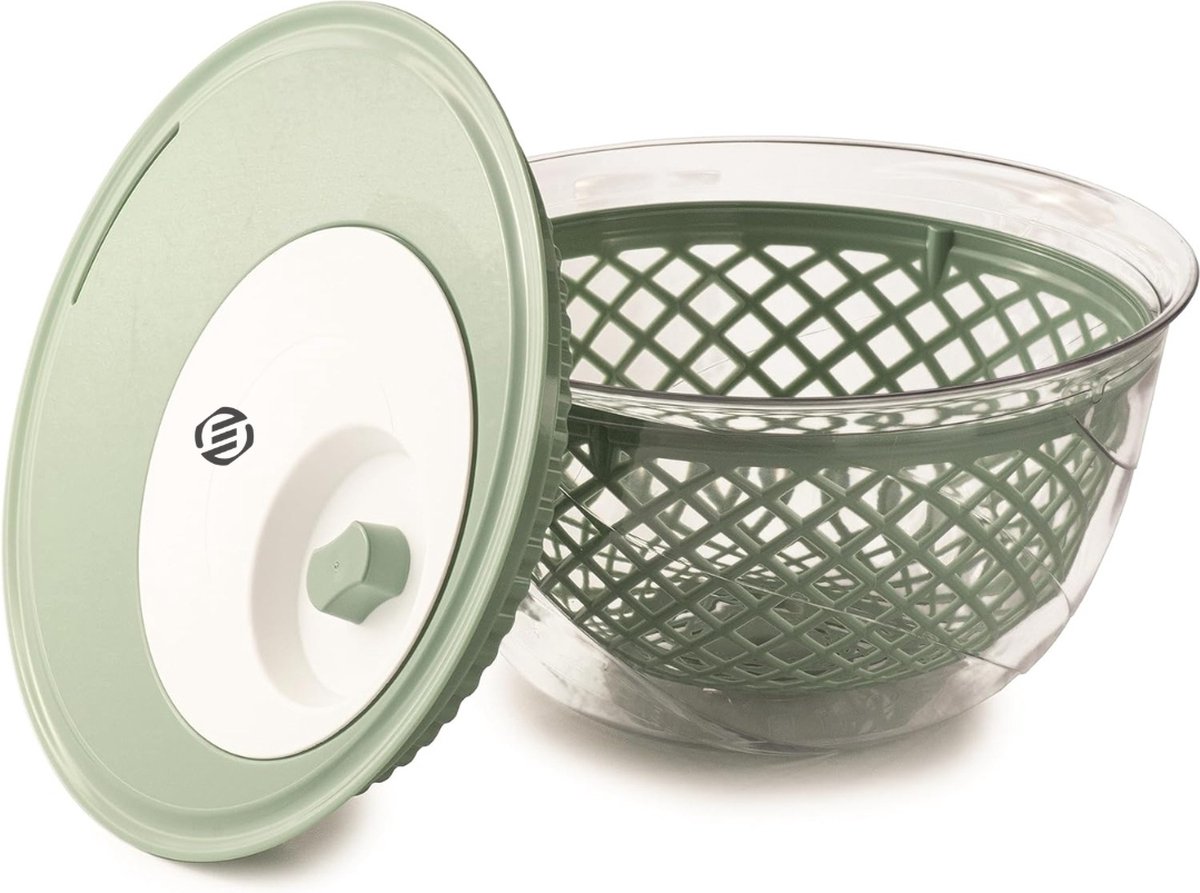 Equivera Slazwierder- Salad spinner - Slacentrifuge - Saladspinner - Sla Centrifuge - Saladecentrifuge - Sladroger - Must Have Voor In De Keuken