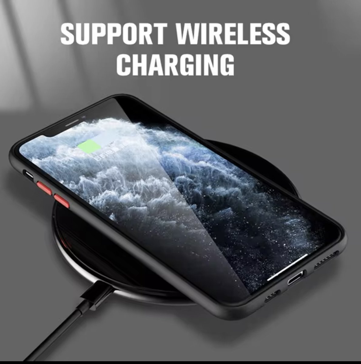 Luxe draadloos opladen magsafe hoesje - geschikt voor iPhone 15 Pro Max - Draadloos opladen - Magsafe - Zwarte hoes & schermbeschermer - D1.1