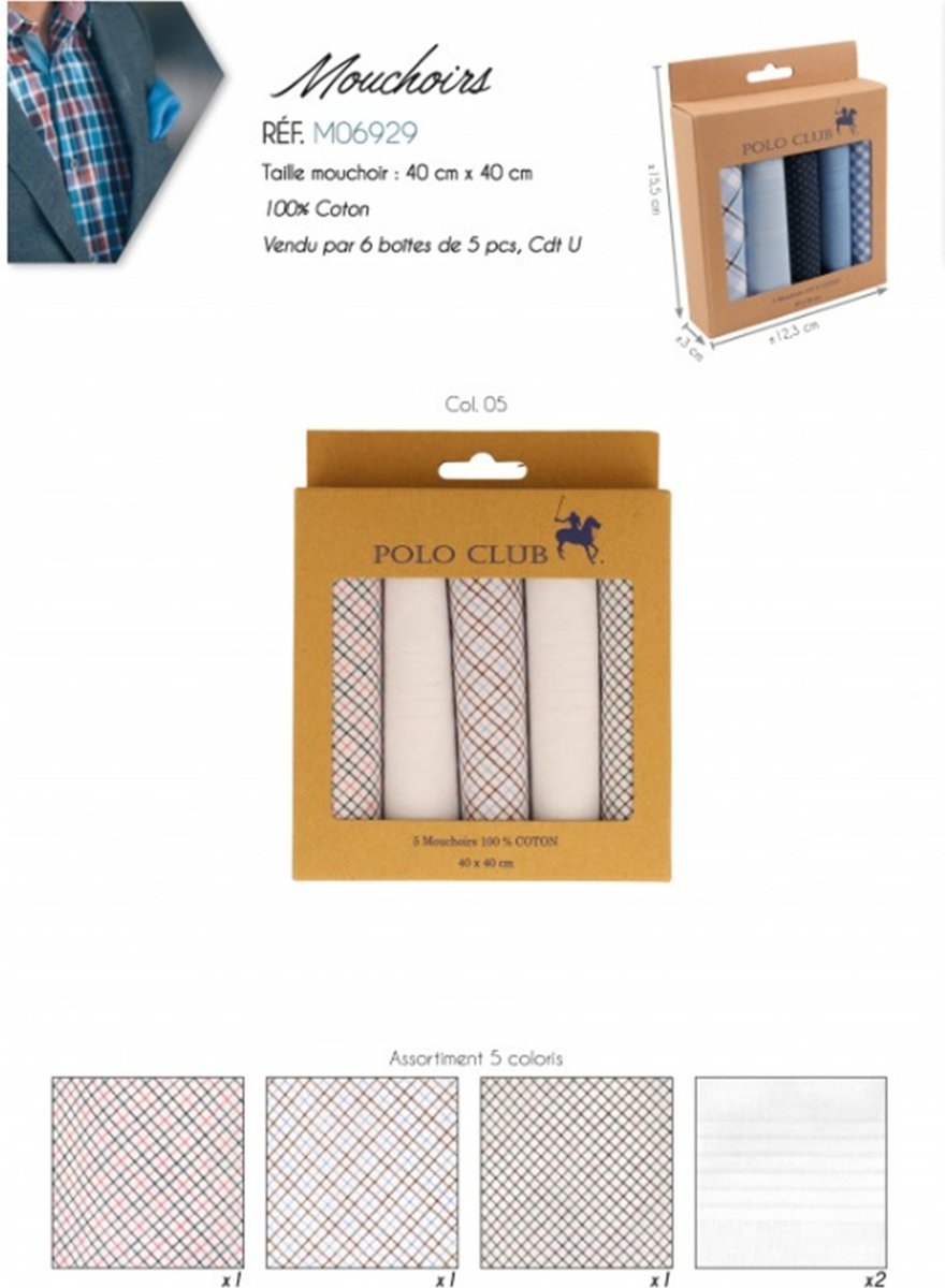 Coffret De 2 Mouchoirs En Coton Brodés - Motif Campagne (chien/faisan) - 40x40 Cm - Cadeau élégant - 11