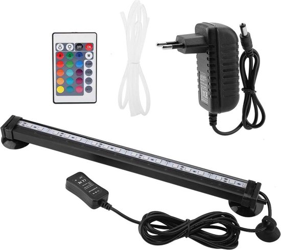 SWAWIS 13W UV Klärer Aquarium, 220V UV Licht Sterilisator für Aquarium mit Saugnapf und Abdeckkappe, Zuhause UV Sterilisator Lampe für Unterwasser-Sterilisation Algenentfernung Desodorierung