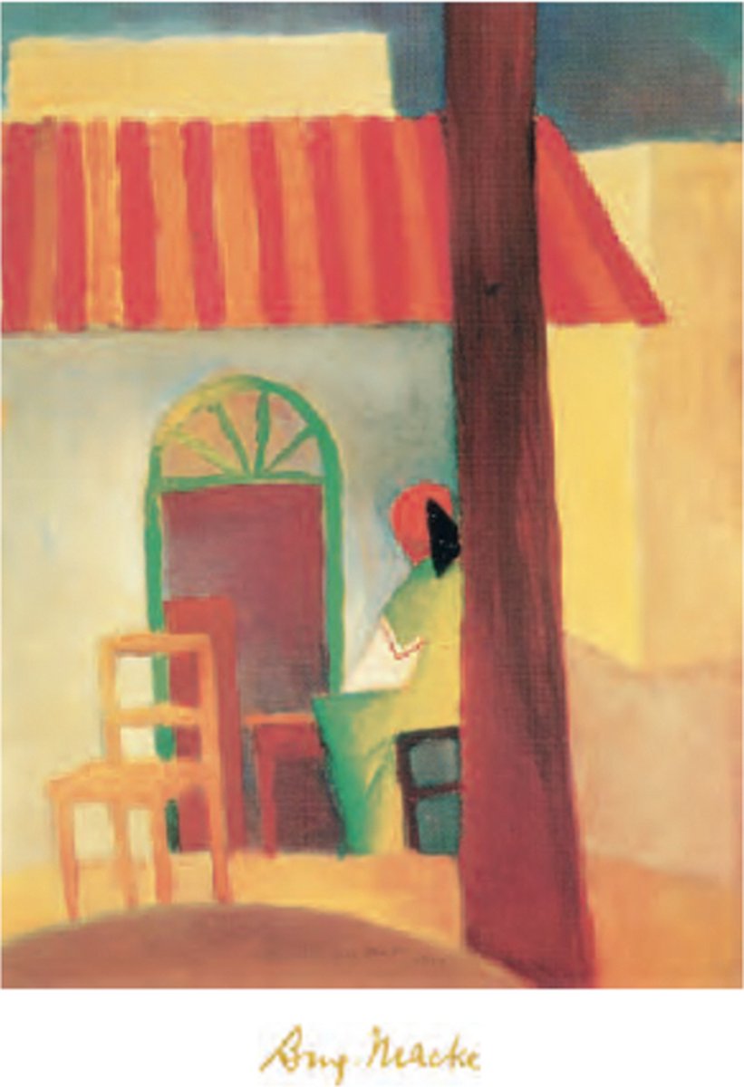 Catch Projecten August Macke - Turks café - Kunstposter - 60x80 cm Multicolor