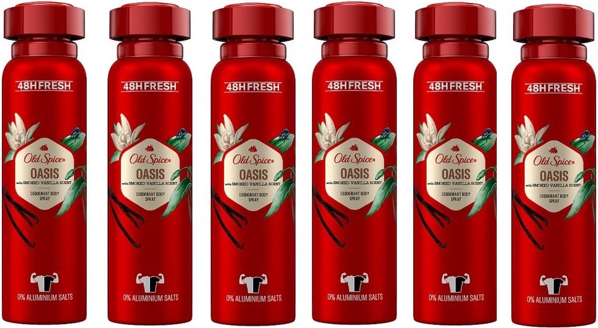 Goedkoopste Old Spice oasis deodorant spray SIX pack 6 150 ML