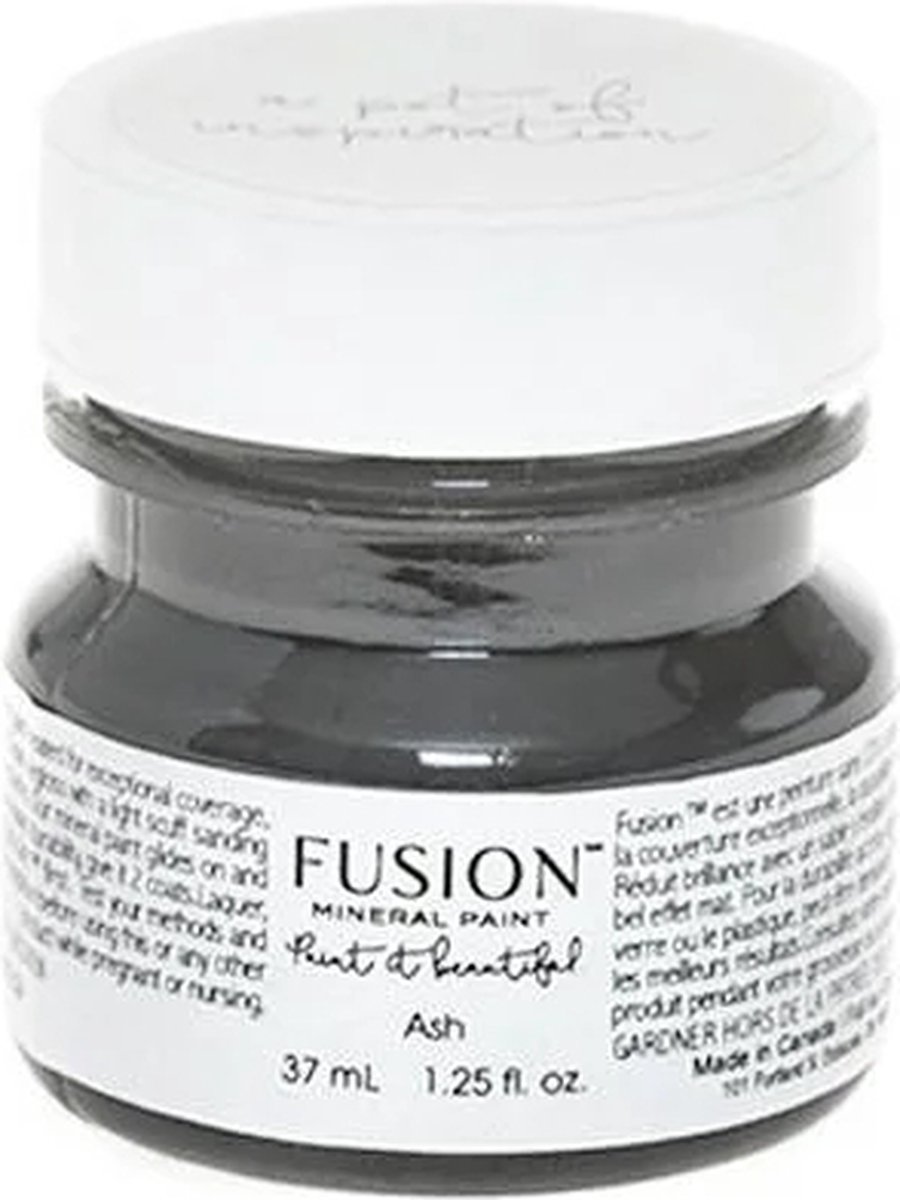 Fusion Mineral paint - meubelverf - antraciet - krijtverf - Ash - 37ml