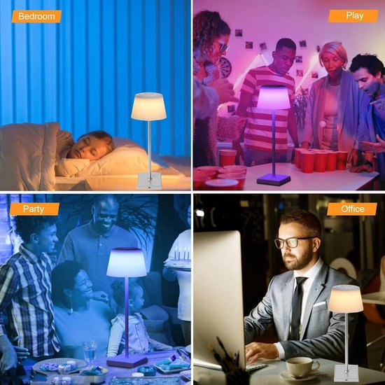 BomKra LED Flower Desk Lamp Wireless Table Lamp 3 Color BomKra LED Flower Desk Lamp Wireless Table Lamp 3 Color