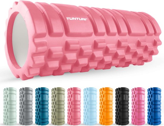 Foto: Tunturi yoga grid foam roller massage roller 33 cm lang foamroller fitness roller rose gold incl gratis fitness app