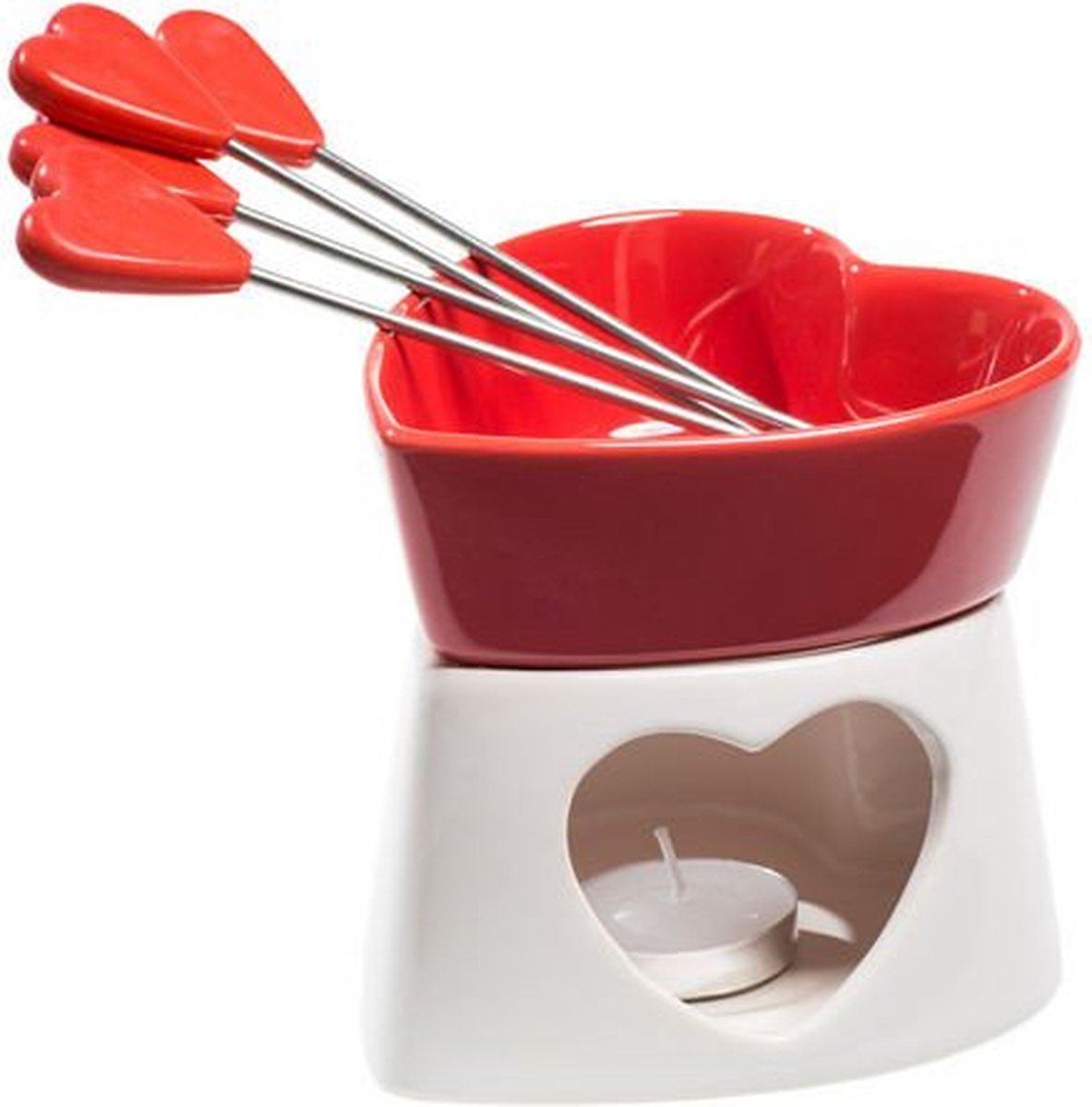 G***-M Chocoladefondue hartvormig ROOD