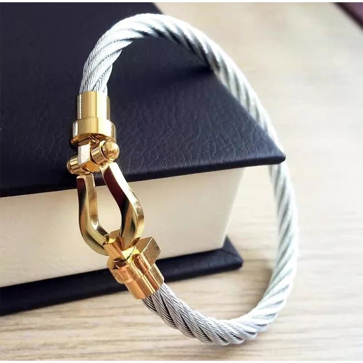 Luxe Armband - Draad Zilver & Goud - Armband - RVS