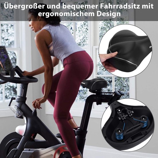 Foto: Fietszadel met extra zacht schuimvulling dames en heren universeel hometrainer mtb e bike stadsfiets racefiets fietszadel dames super comfort