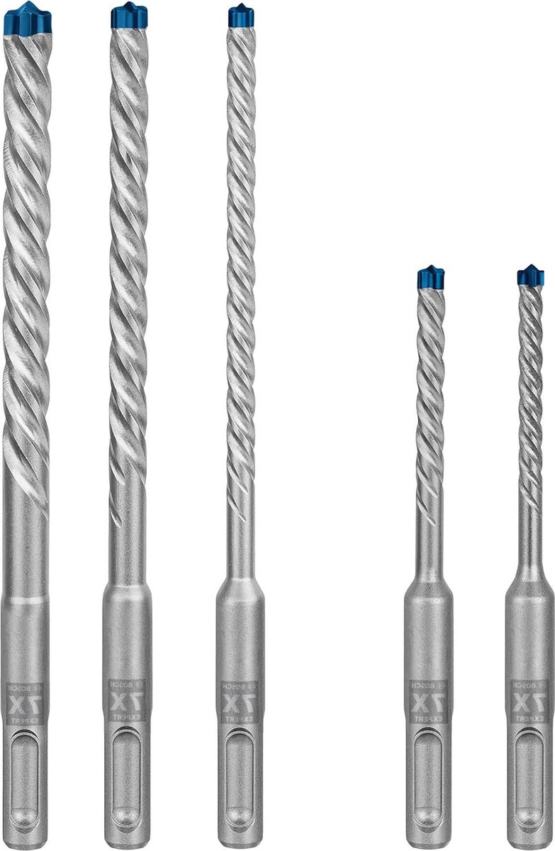 5x SDS plus-7X hamerboorset Zachte steen Harde steen Ø 5-10 mm Boorhamer