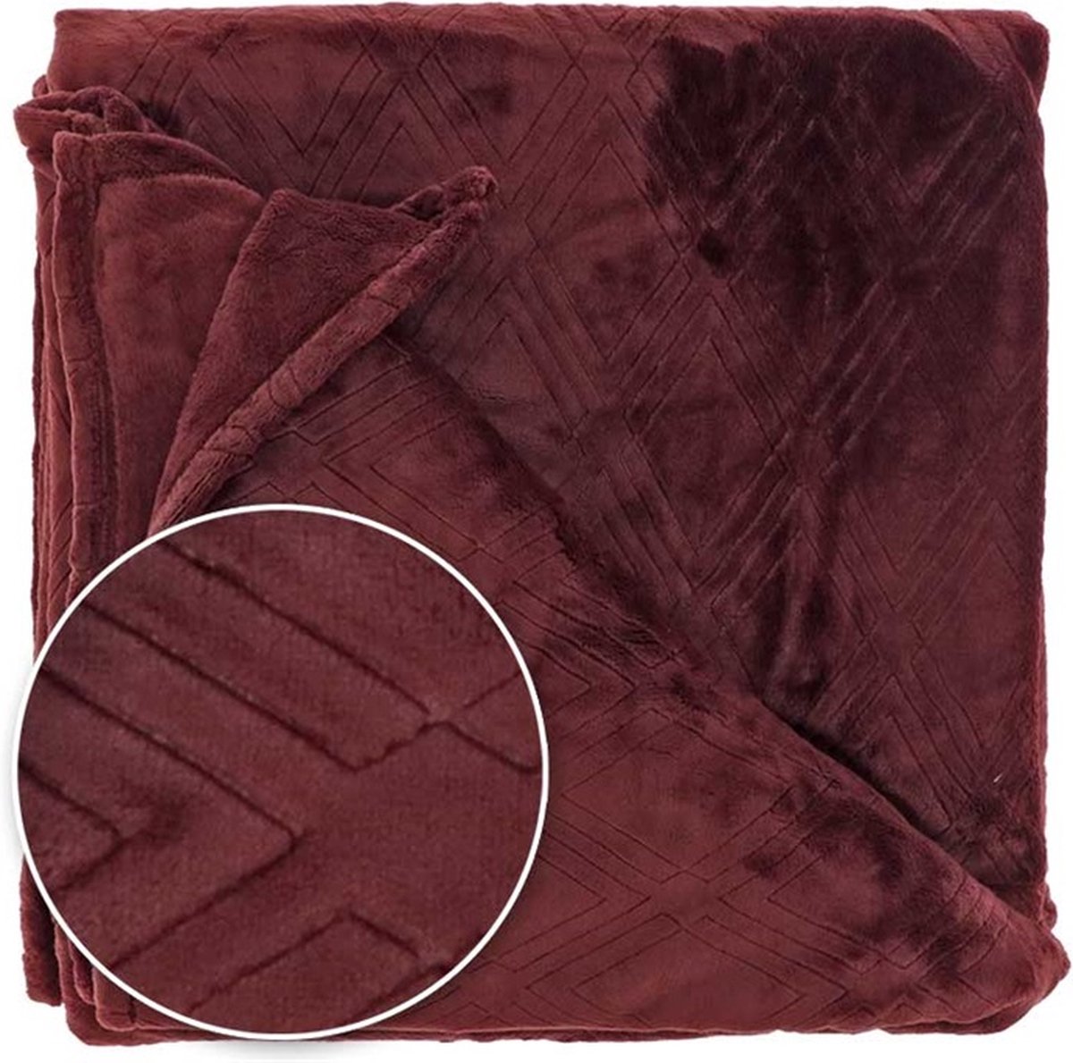Unique Living D- Unique Living | Plaid Auke 150x200cm bloodstone