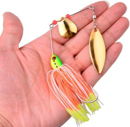 Kunstaas - Rubber spinnerbait - Roofvissen Minnow Baits - Kunstaas Pluggen - Met Blinkertjes - 16g - LOUZIR van LOUZIR — afbeelding 2