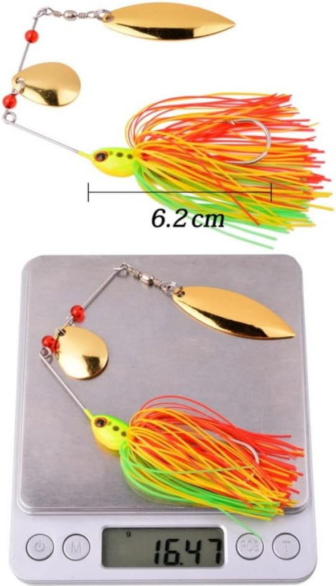 Kunstaas - Rubber spinnerbait - Roofvissen Minnow Baits - Kunstaas Pluggen - Met Blinkertjes - 16g - LOUZIR van LOUZIR — afbeelding 3