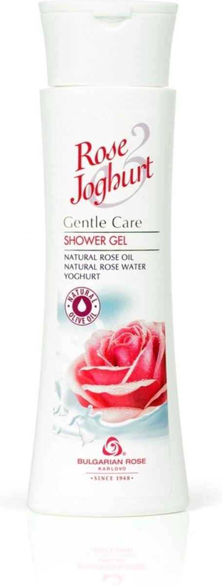 Goedkoopste Shower gel Rose Joghurt | Delicate reinigende douchegel met Bulgaarse yoghurt, olijfolie en 100 natuurlijke Bulgaarse rozenolie en rozenwater