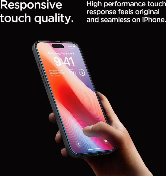 Spigen EZ Fit Screen protector geschikt voor iPhone 16 Pro met installatie tools - 2 Stuks