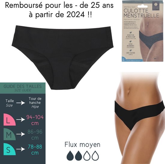 Culottes Menstruelles Femmes – Lot De 3, Très Absorbantes, Anti-fuites, Taille Au Choix