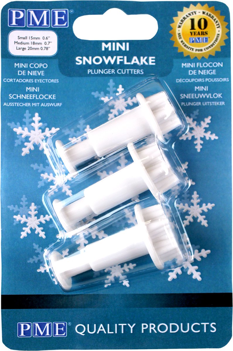 PME Mini Sneeuwvlokjes Uitstekers - set van 3