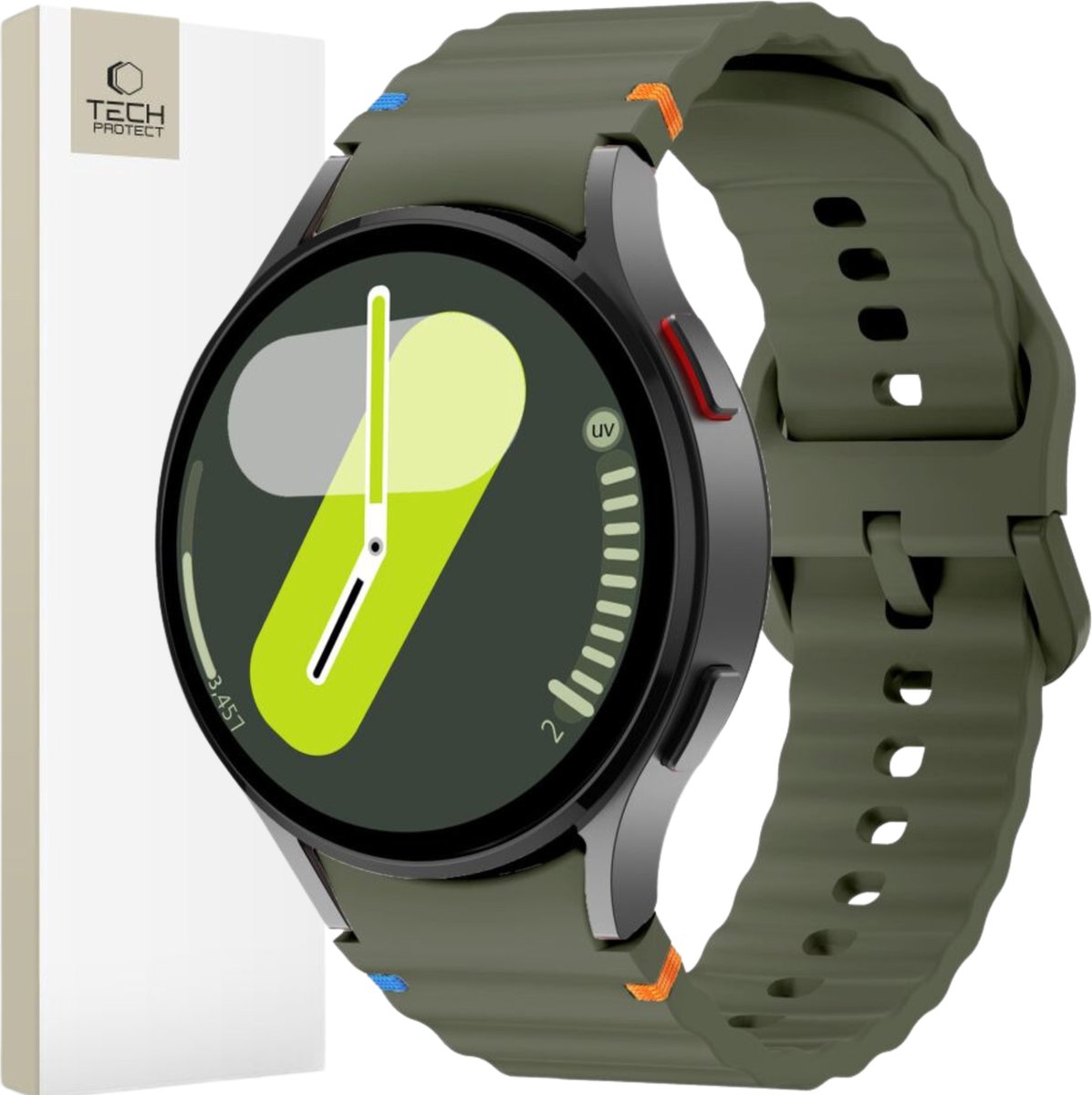 TECH-PROTECT SILICONEN SPORT SAMSUNG GALAXY WATCH 4 / 5 / 5 PRO / 6 / 7 / FE LEGERGROEN