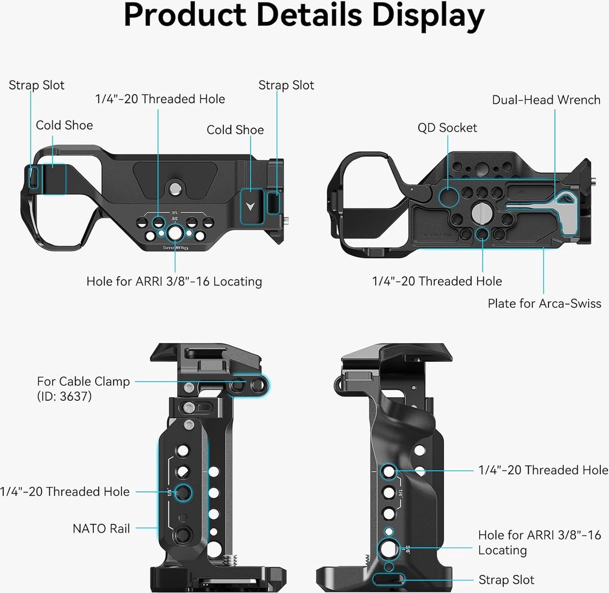 SMALLRIG Cage for Sony Alpha 7 III/Alpha 7R III - 4198