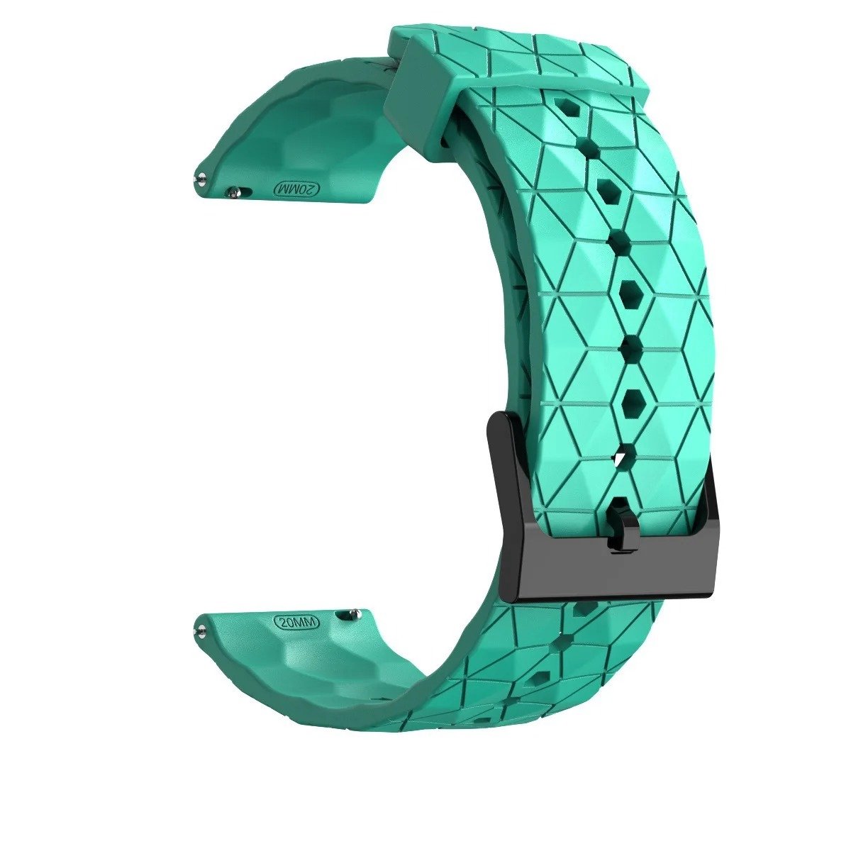 22mm Licht Groen Sportief Siliconen Horlogeband universeel - Band aanzet 22 mm - Horlogebandje Voor Analoog en smartwatch