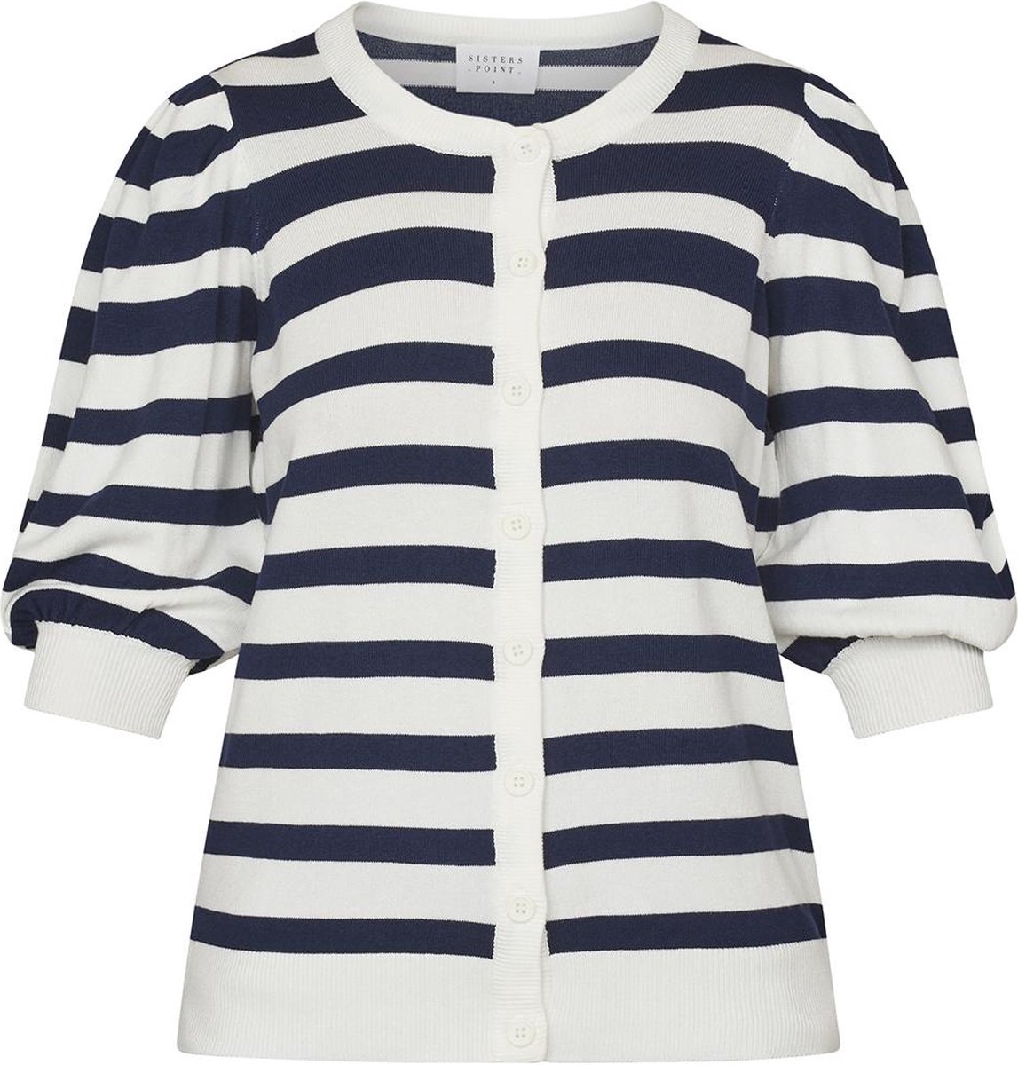 SISTERS POINT Halia-str.ca - Dames Vest - Cream/midnight - Maat S