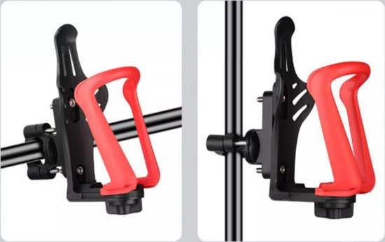 Bidonhouder voor de fiets - Bekerhouder voor de motorfiets met snelverstelknop - Bekerhouder voor de fiets met schroefgereedschap - Geschikt voor flessen met een diameter van 55-75 mm - Geschikt voor stuur en frame van Bidon — afbeelding 2