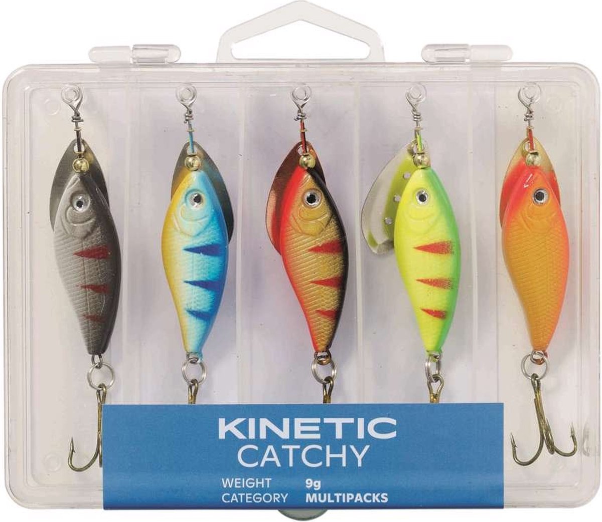 Kinetic Catchy 5pcs 9g – Lead Free Spinner Set voor Forel, Baars en Roofvis