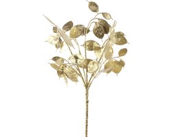 Countryfield kunsttak/kunstbloem - Lunaria - metallic goud - 40 cm - kunststof