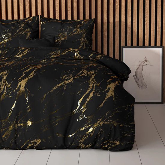 Valking Dekbed - Marble Black Gold - Voor het hele jaar Kussenslopen