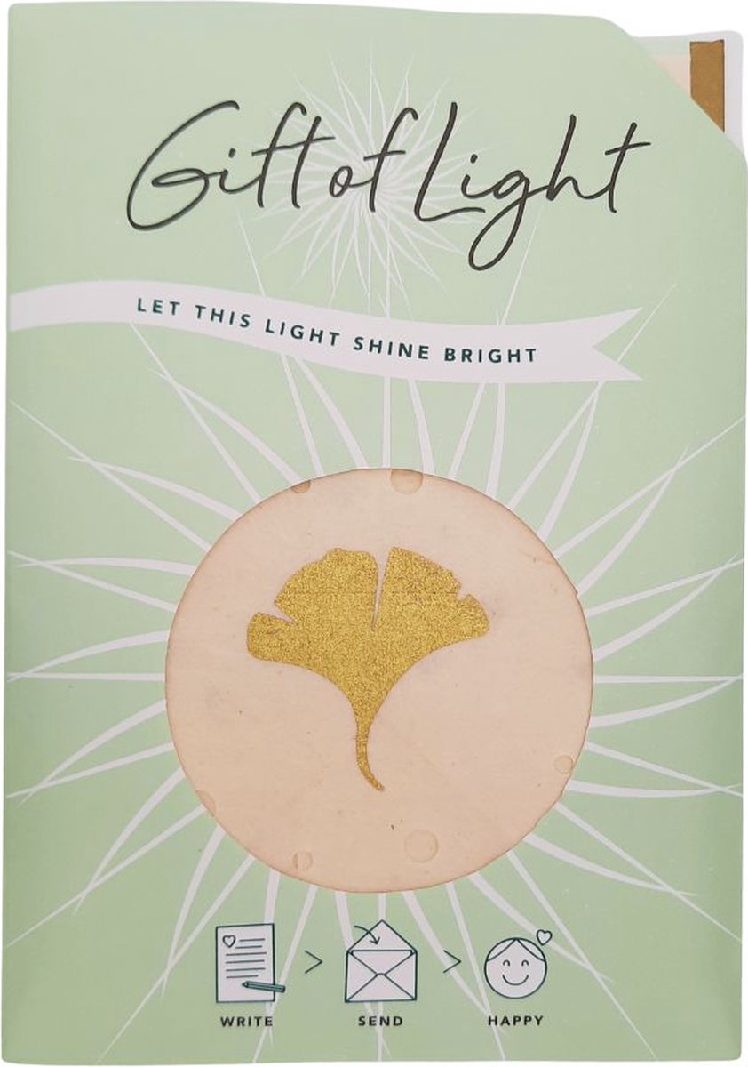 Gift of Light | Ginkgo (vitaliteit, veerkracht), handgeschept papier, Nepal