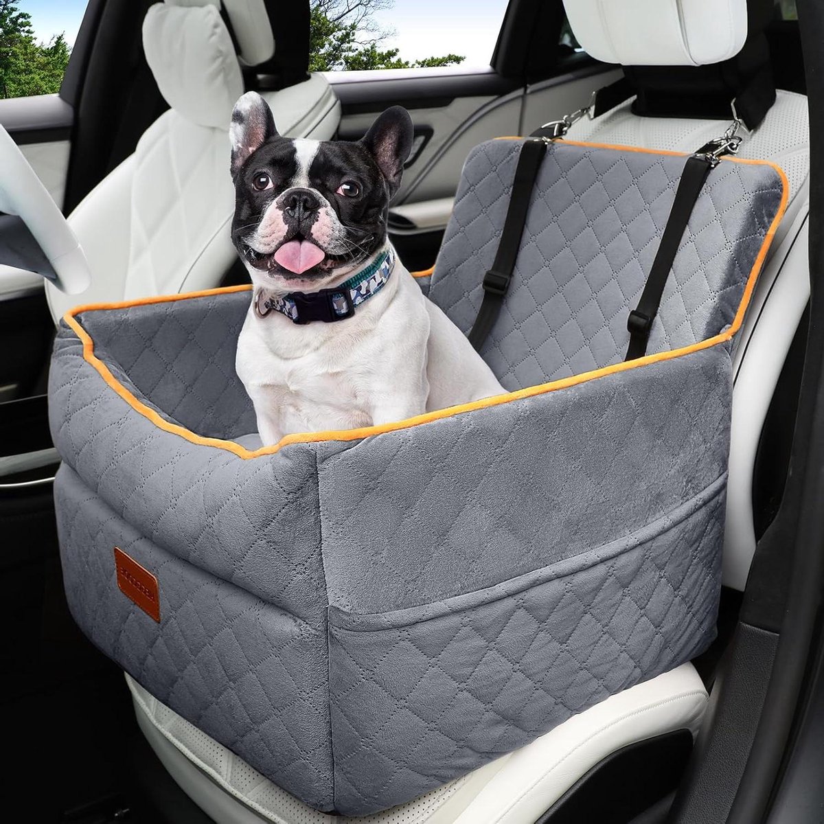 Autostoelverhoger traagschuim voor honden, middelgroot, <15,9 kg, dik