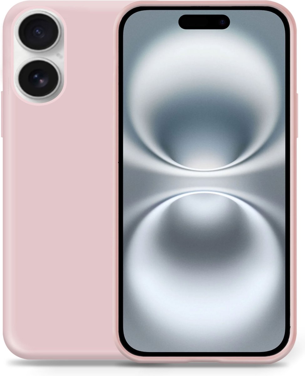 Hoesje geschikt voor Apple iPhone 16 - Liquid Back Case Cover Rose