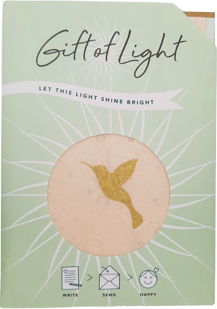 Gift of Light | Kolibrie (vreugde, overvloed), handgeschept papier, Nepal