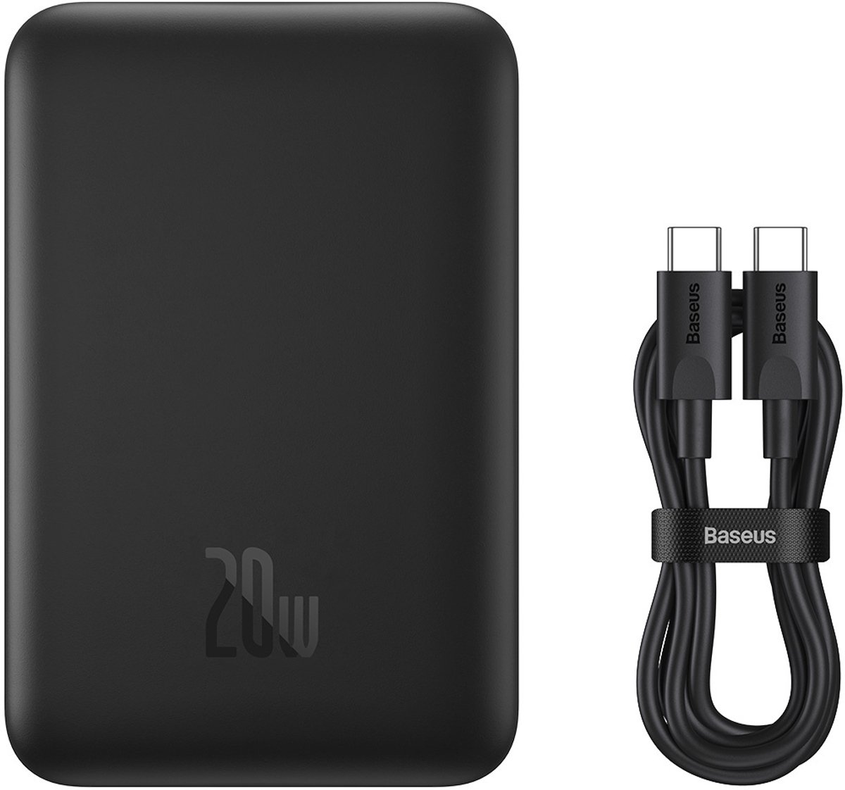 Baseus Megattach Powerbank 10.000 mAh Zwart 20W USB-C - afbeelding 2