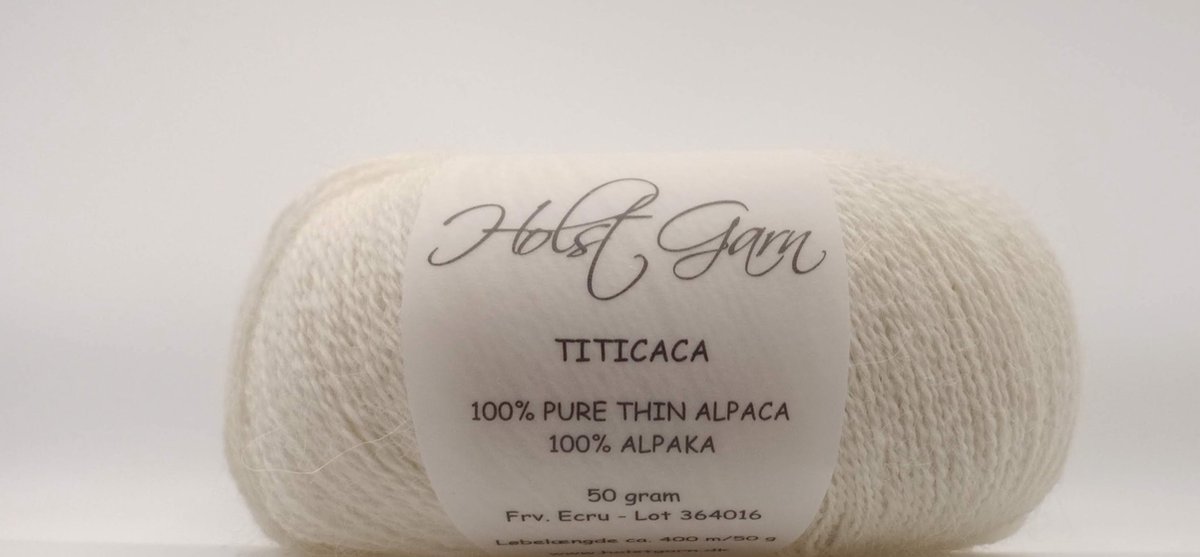 Holst Garn - Titicaca Alpaca Wol (Fleece) - Garen - Ecru - Beige