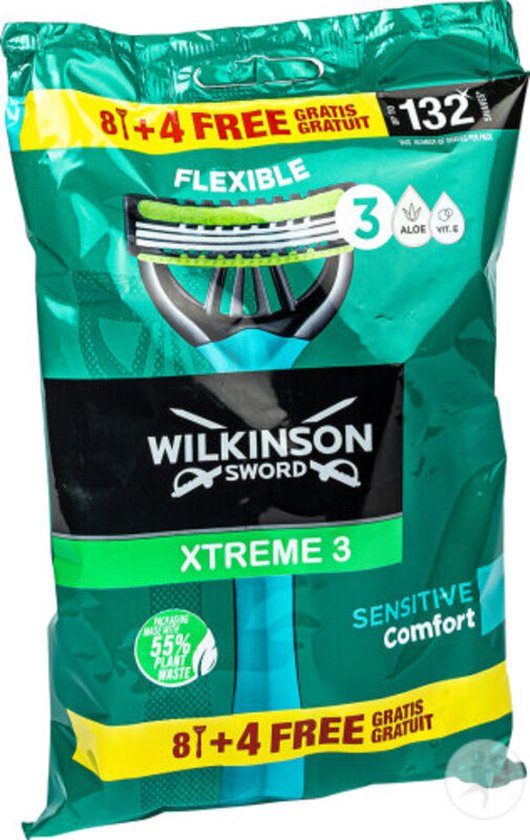 Wilkinson Xtreme 3 Sensitive Pack 8 + 4 Gratis – stuks