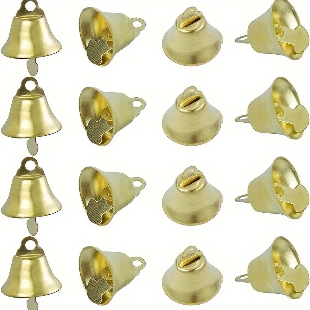 MGM Trading 72 stuks Mini Gouden Rinkelende Bellen Vrijheidsbellen Voor Windgongen Trouwdeuren Hondenhalsband Kerstversiering